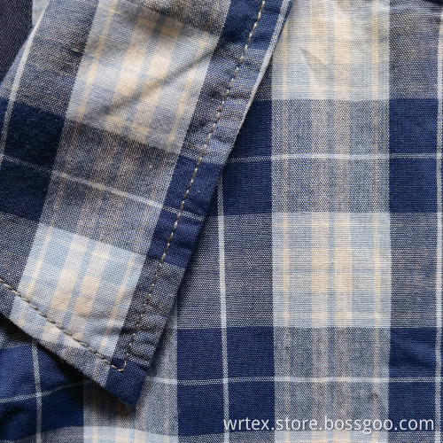 Plaid Men's Long-sleeve Shirt 100% Cotton Daily Shirts